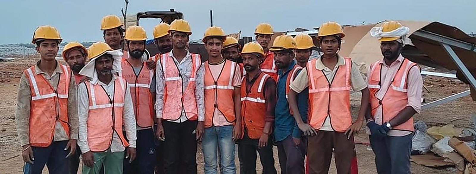 The Rudraksh Elite Group site crew at the Owk project